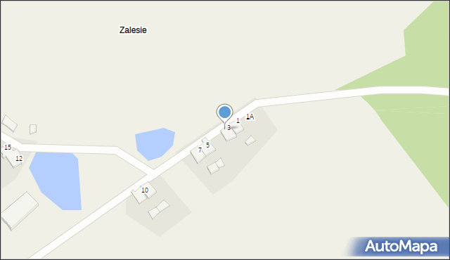 Zalesie, Zalesie, 4, mapa Zalesie