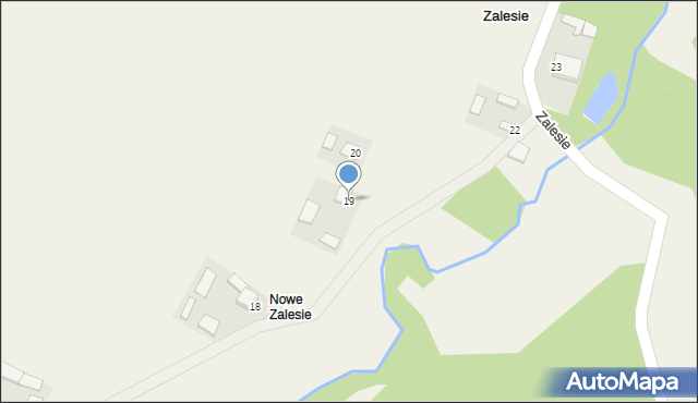 Zalesie, Zalesie, 19, mapa Zalesie