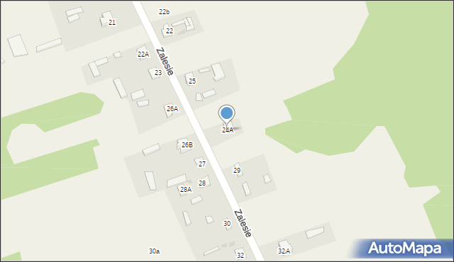 Zalesie, Zalesie, 24A, mapa Zalesie
