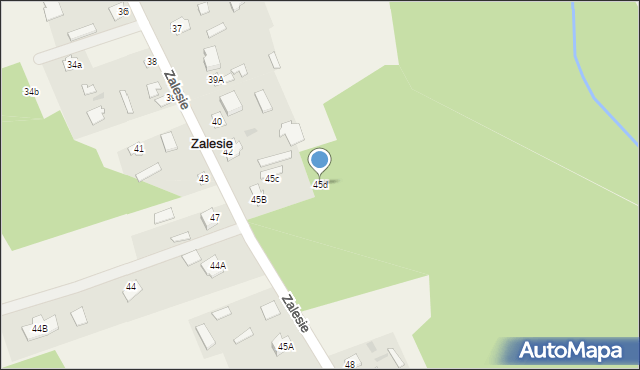 Zalesie, Zalesie, 45d, mapa Zalesie