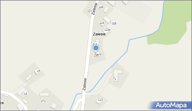 Zalesie, Zalesie, 235, mapa Zalesie