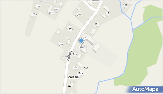 Zalesie, Zalesie, 294, mapa Zalesie