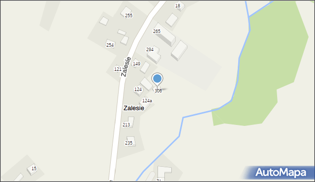 Zalesie, Zalesie, 306, mapa Zalesie