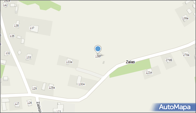 Zalesie, Zalesie, 136f, mapa Zalesie