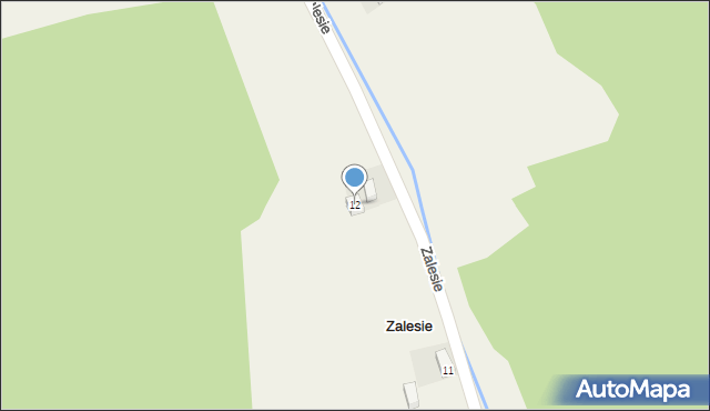 Zalesie, Zalesie, 12, mapa Zalesie