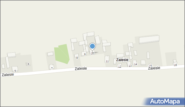 Zalesie, Zalesie, 10, mapa Zalesie