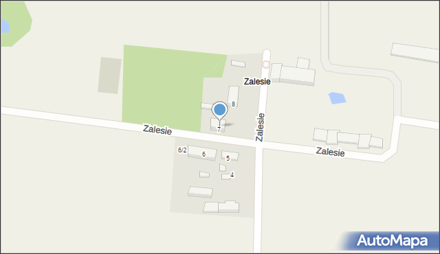 Zalesie, Zalesie, 7a, mapa Zalesie