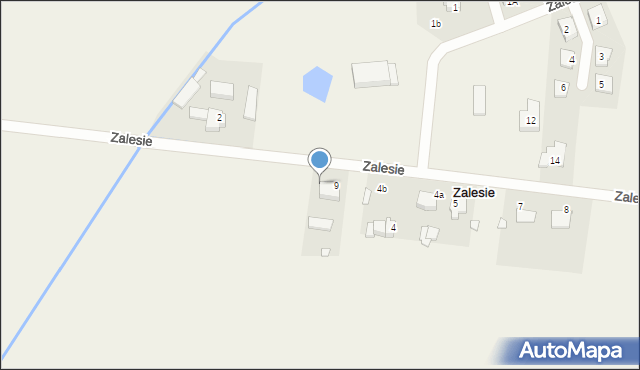 Zalesie, Zalesie, 3, mapa Zalesie