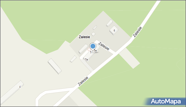 Zalesie, Zalesie, 5d, mapa Zalesie