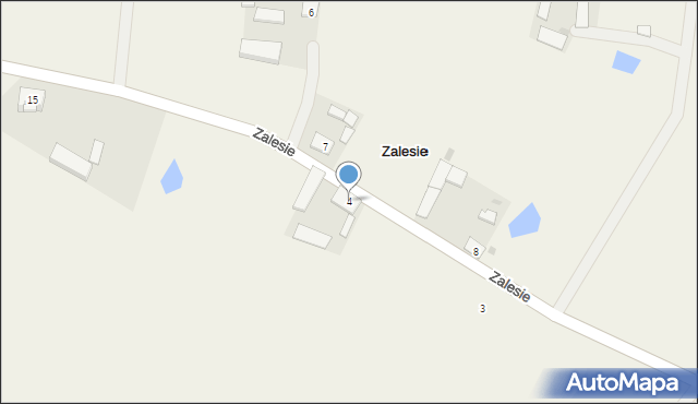 Zalesie, Zalesie, 4, mapa Zalesie