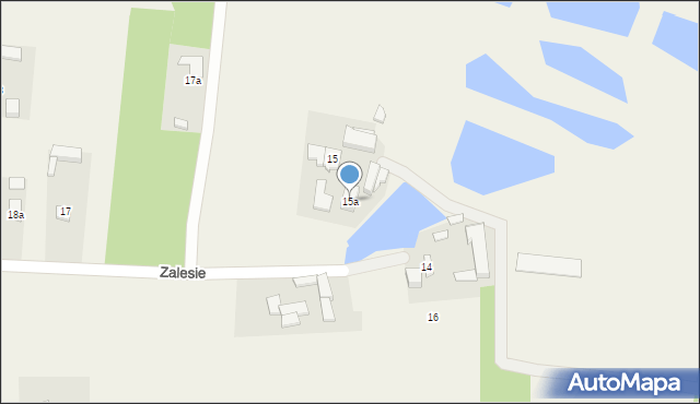 Zalesie, Zalesie, 15a, mapa Zalesie