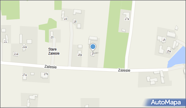 Zalesie, Zalesie, 17, mapa Zalesie