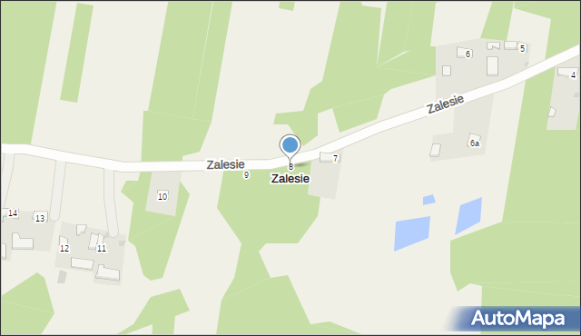 Zalesie, Zalesie, 8, mapa Zalesie