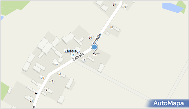 Zalesie, Zalesie, 7a, mapa Zalesie