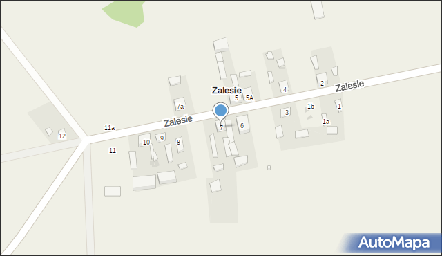 Zalesie, Zalesie, 7, mapa Zalesie