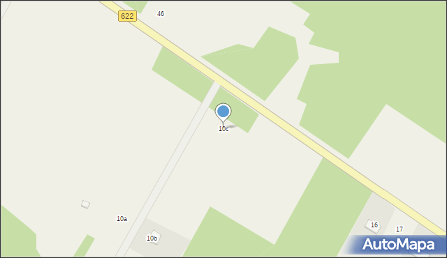 Zalesie Borowe, Zalesie Borowe, 10c, mapa Zalesie Borowe