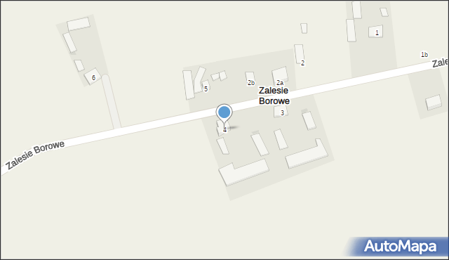 Zalesie Borowe, Zalesie Borowe, 4, mapa Zalesie Borowe