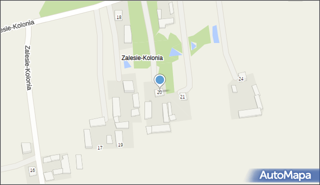 Zalesie-Kolonia, Zalesie-Kolonia, 20, mapa Zalesie-Kolonia