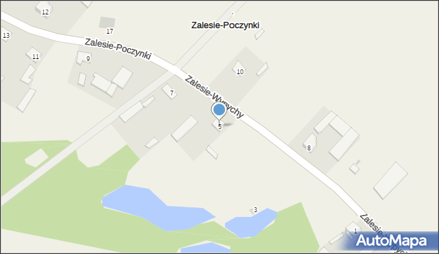 Zalesie-Poczynki, Zalesie-Poczynki, 5, mapa Zalesie-Poczynki