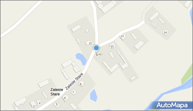 Zalesie Stare, Zalesie Stare, 9, mapa Zalesie Stare