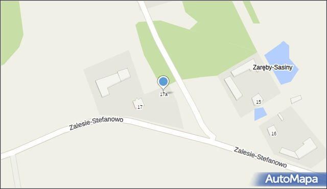 Zalesie-Stefanowo, Zalesie-Stefanowo, 17a, mapa Zalesie-Stefanowo