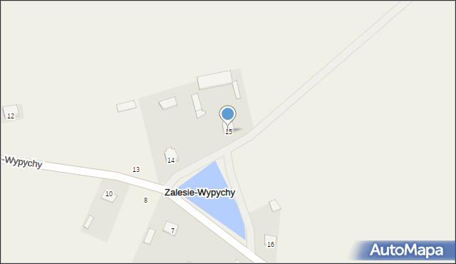 Zalesie-Wypychy, Zalesie-Wypychy, 15, mapa Zalesie-Wypychy