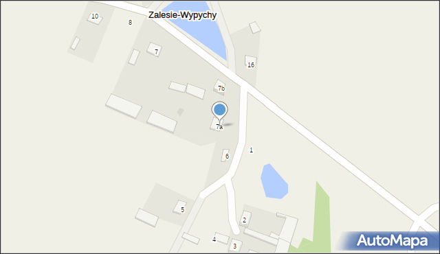 Zalesie-Wypychy, Zalesie-Wypychy, 7a, mapa Zalesie-Wypychy