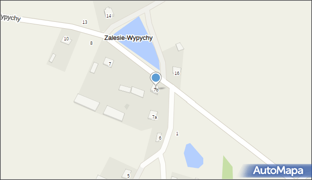 Zalesie-Wypychy, Zalesie-Wypychy, 7b, mapa Zalesie-Wypychy