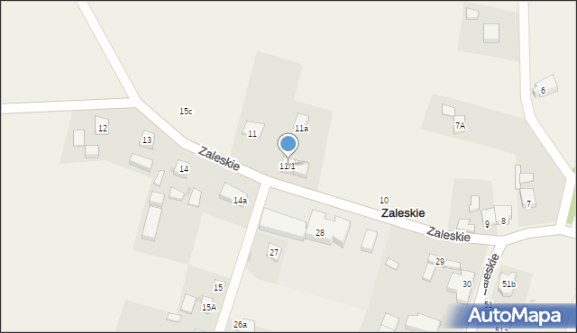 Zaleskie, Zaleskie, 11/1, mapa Zaleskie