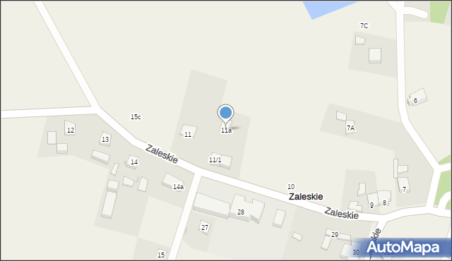 Zaleskie, Zaleskie, 11a, mapa Zaleskie