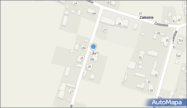 Zaleskie, Zaleskie, 26a, mapa Zaleskie