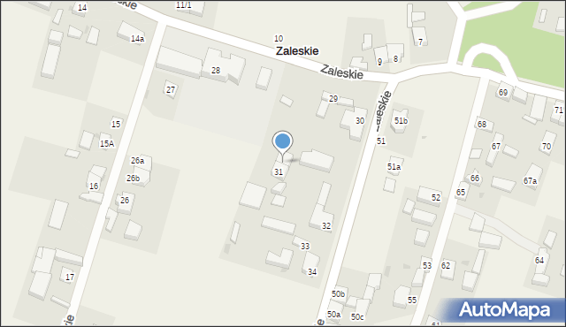 Zaleskie, Zaleskie, 31A, mapa Zaleskie