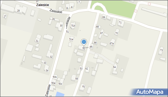 Zaleskie, Zaleskie, 52, mapa Zaleskie