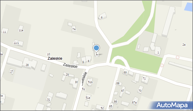 Zaleskie, Zaleskie, 7, mapa Zaleskie