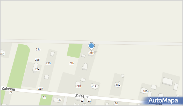 Zalesna, Zalesna, 21F, mapa Zalesna