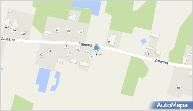 Zalesna, Zalesna, 6, mapa Zalesna