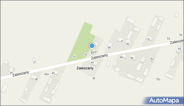 Zaleszany, Zaleszany, 43, mapa Zaleszany