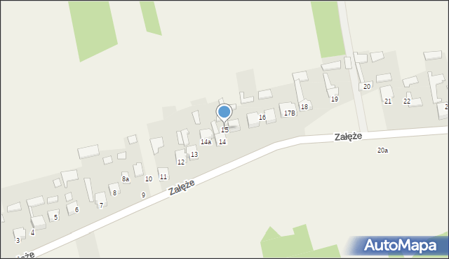 Załęże, Załęże, 15, mapa Załęże