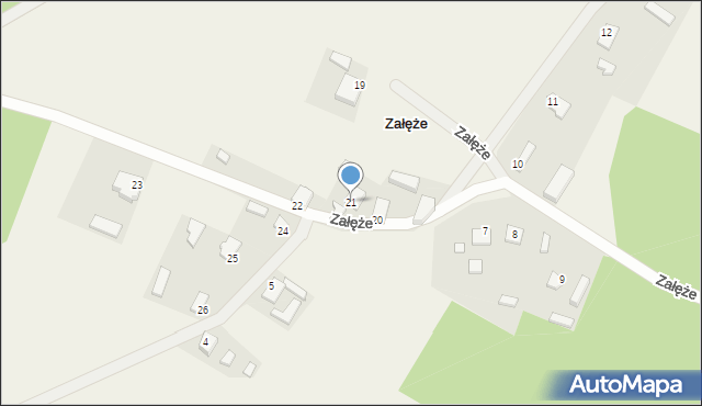 Załęże, Załęże, 21, mapa Załęże