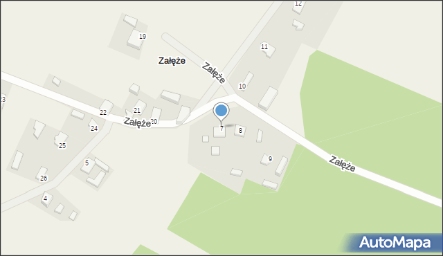 Załęże, Załęże, 7, mapa Załęże