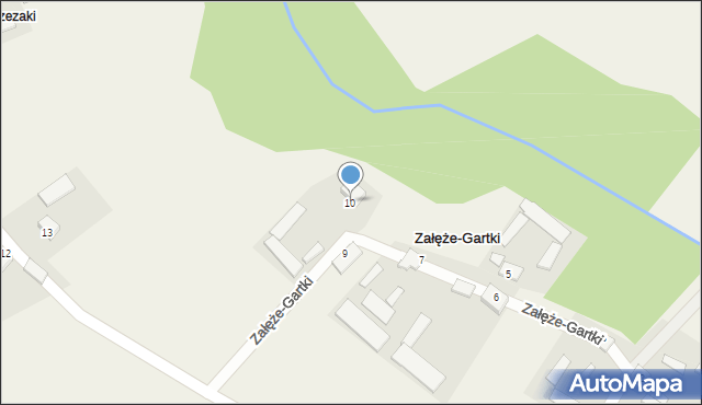 Załęże-Gartki, Załęże-Gartki, 10, mapa Załęże-Gartki