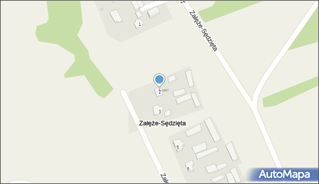 Załęże-Sędzięta, Załęże-Sędzięta, 2, mapa Załęże-Sędzięta