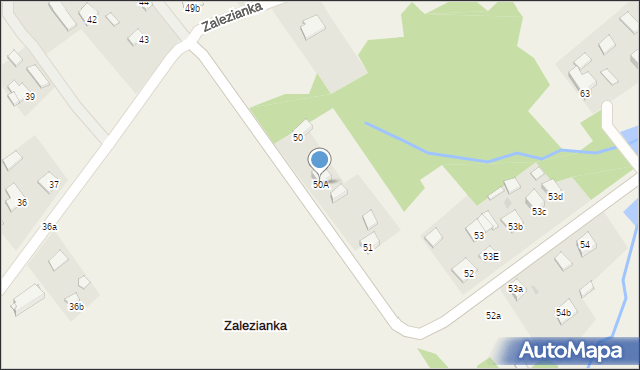 Zalezianka, Zalezianka, 50A, mapa Zalezianka