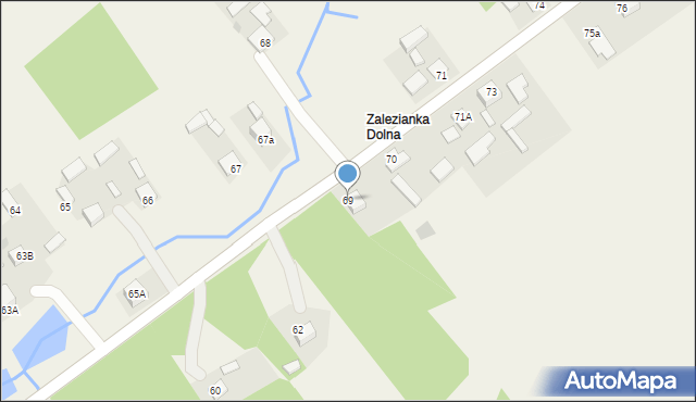 Zalezianka, Zalezianka, 69, mapa Zalezianka