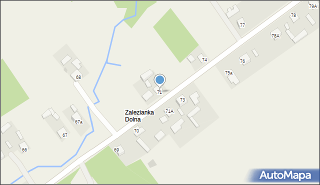 Zalezianka, Zalezianka, 71, mapa Zalezianka
