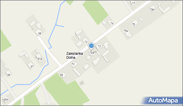 Zalezianka, Zalezianka, 71A, mapa Zalezianka
