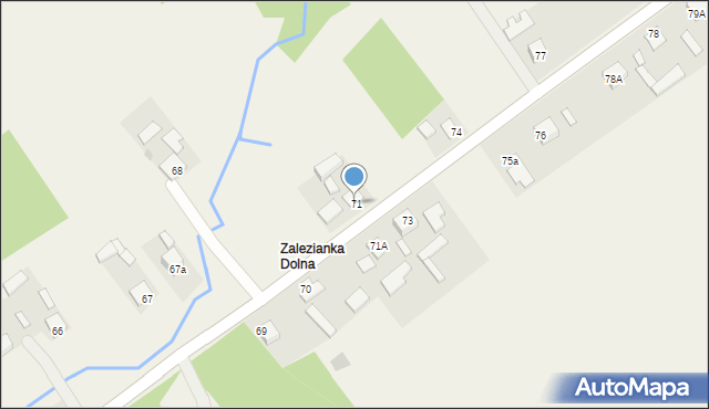 Zalezianka, Zalezianka, 71B, mapa Zalezianka