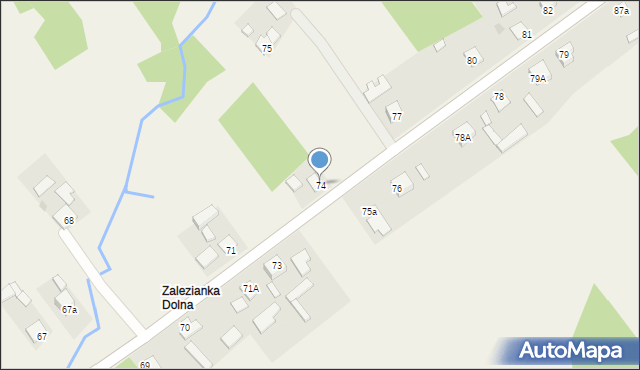 Zalezianka, Zalezianka, 74, mapa Zalezianka