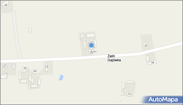 Żalin, Żalin, 22, mapa Żalin