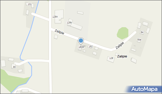 Zalipie, Zalipie, 162A, mapa Zalipie